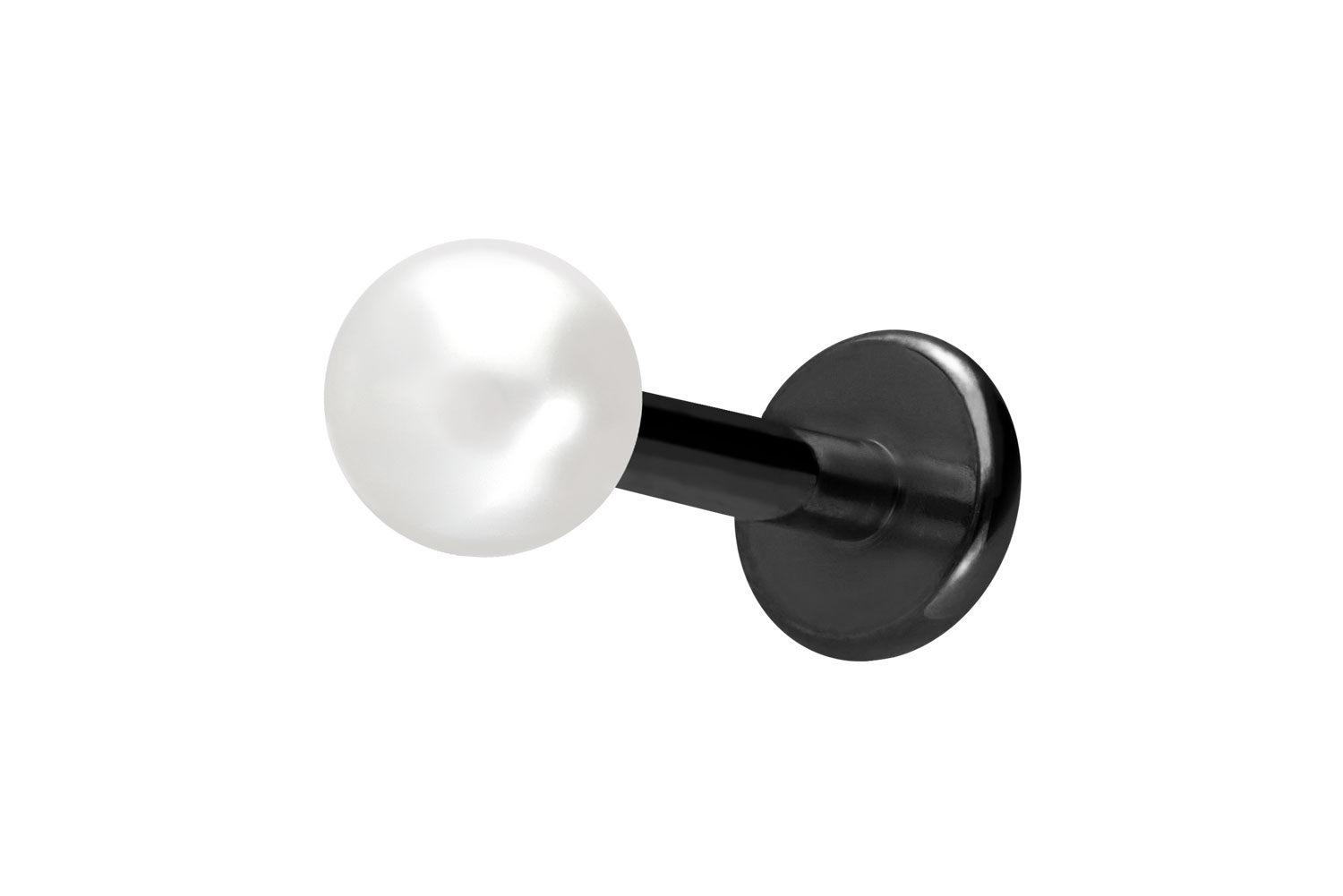 Titan Labret Piercing mit Innengewinde SYNTHETISCHE PERLE